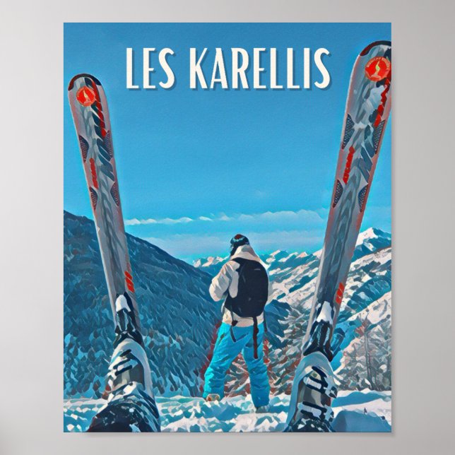 Poster Affiche Les Karellis Station de ski (Frente)