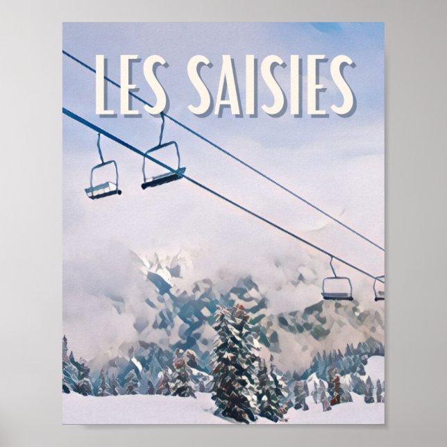 Poster Affiche Les Saisies Station de ski (Frente)