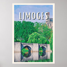 Poster Affiche Limoges Photo Vintage