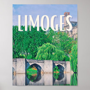 Poster Affiche Limoges Photo Vintage