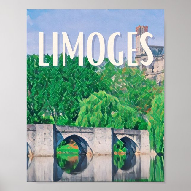 Poster Affiche Limoges Photo Vintage (Frente)