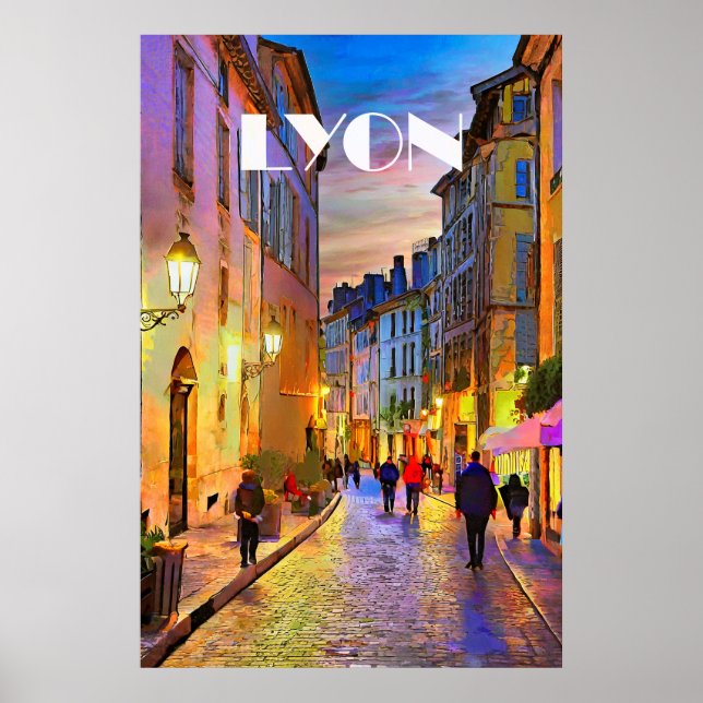 Poster Affiche Lyon Photo Vintage (Frente)