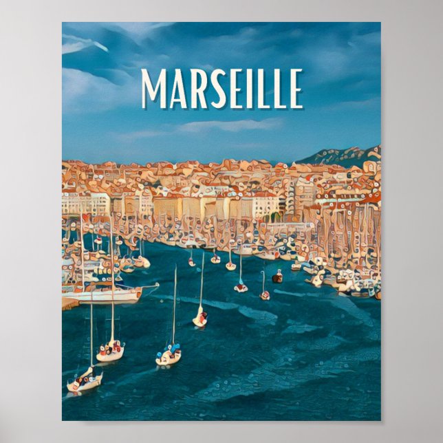 Poster Affiche Marseille Photo Vintage (Frente)