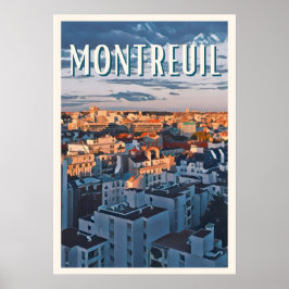 Poster Affiche Montreuil Photo Vintage
