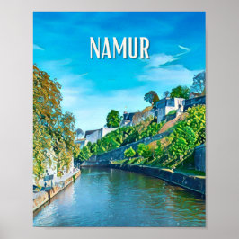 Poster Affiche Namur Belgique Photo Vintage