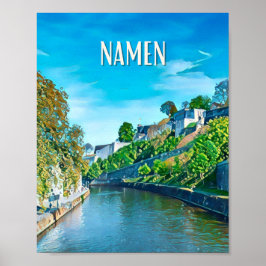 Poster Affiche Namur Belgique Photo Vintage