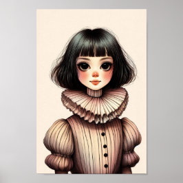 Poster Affiche portrait de jeune fille