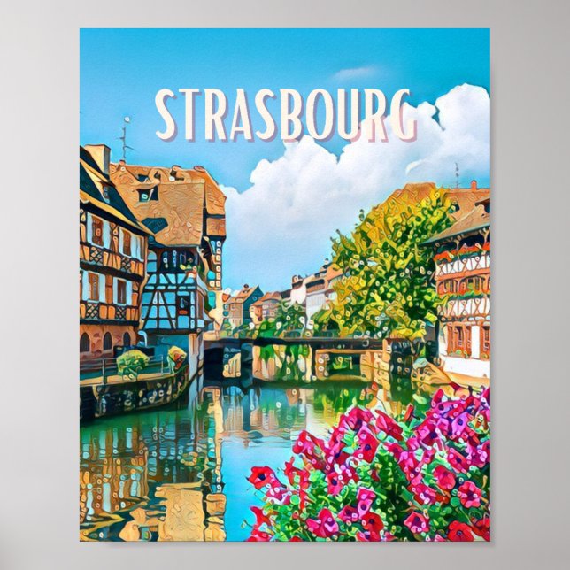Poster Affiche Strasbourg Photo Vintage  (Frente)