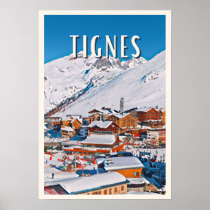 Poster Affiche Tignes Station de ski