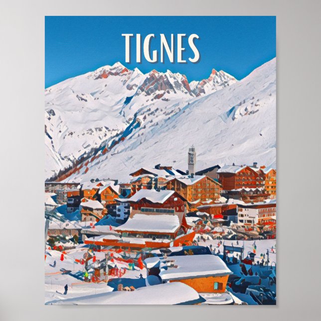 Poster Affiche Tignes Station de ski (Frente)