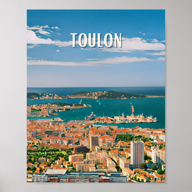 Poster Affiche Toulon Photo Vintage (Frente)