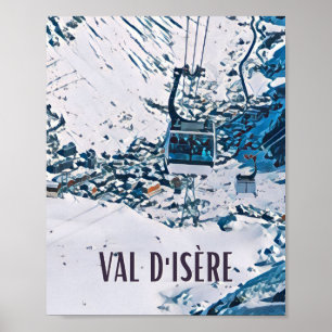 Poster Affiche Val d'Isère Station de ski