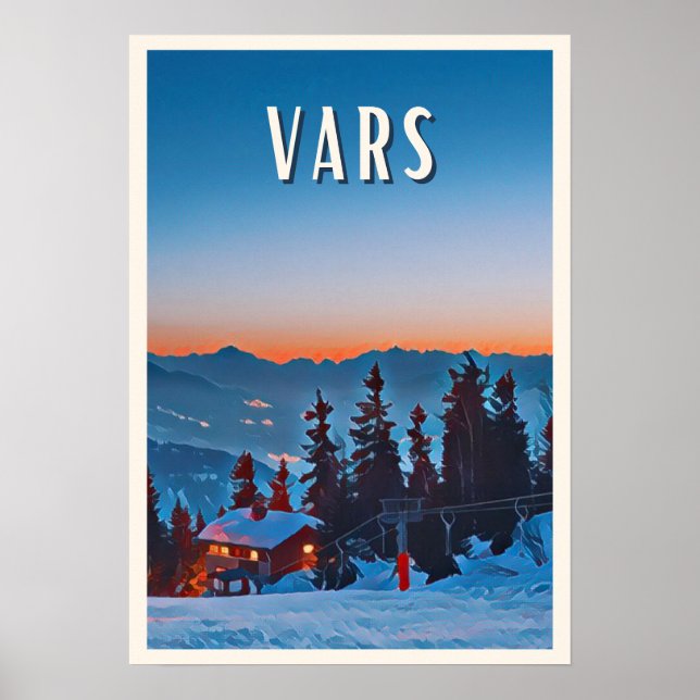 Poster Affiche Vars Station de ski (Frente)