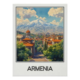 Póster Affiche vintage Armenia, vue sur le mont Ararat