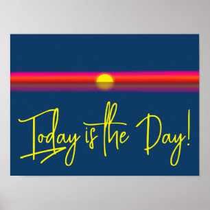 Poster Afirmação do Nascer do Sol do Dia de Hoje