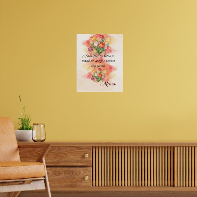 Poster Afirmação Fé: Estou Livre Para Libertar  (Sala de Estar 2)