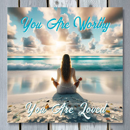 Póster Afirmação Positiva | Eu sou digno do amor