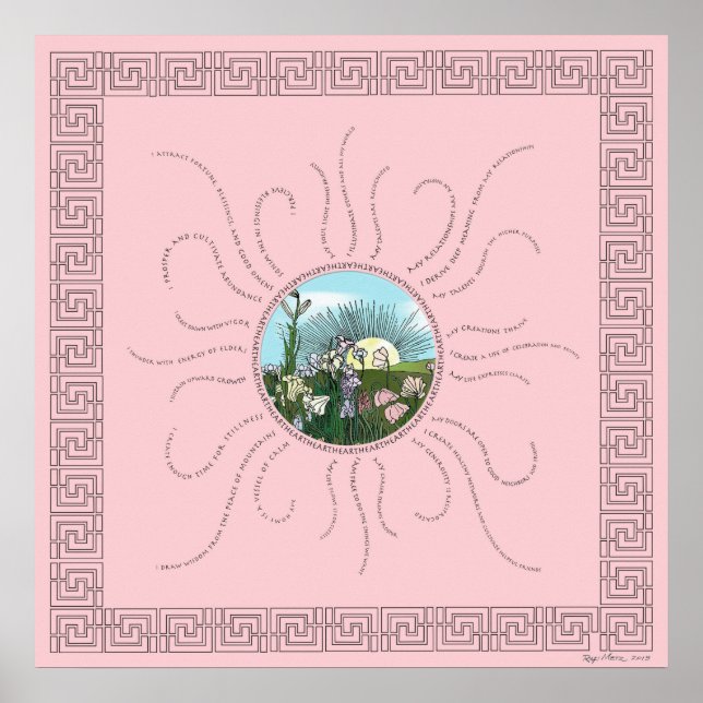 Póster Afirmações com Storybook Sunrise (Frente)