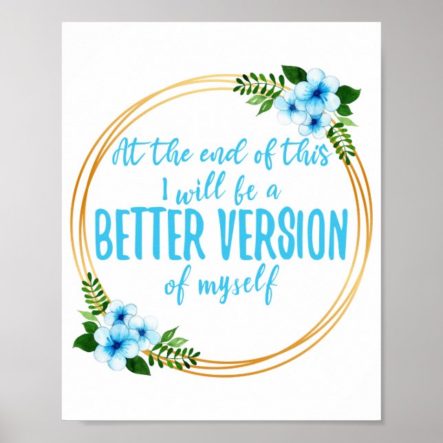 Poster afirmações curtas sobre sonhos e metas (Frente)