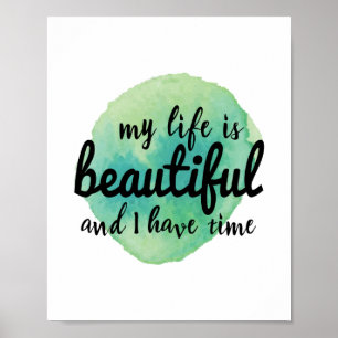 Poster afirmações de amor próprio para a aceitação da vid