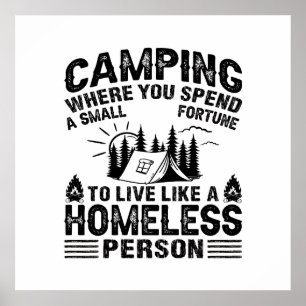 Poster Afirmações engraçadas de acampamento