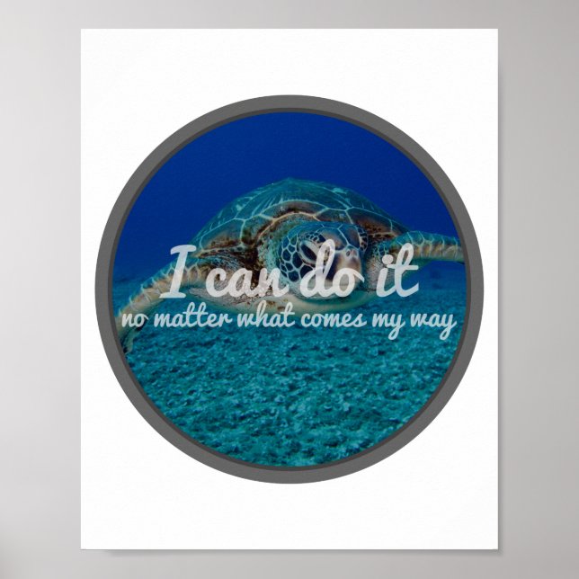 Poster afirmações motivacionais diárias para o sucesso (Frente)