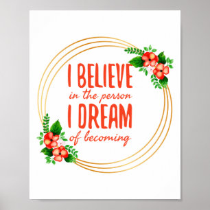 Poster Afirmações motivacionais para o sucesso e a luta