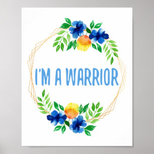 Poster Afirmações motivacionais por lutar contra a vida