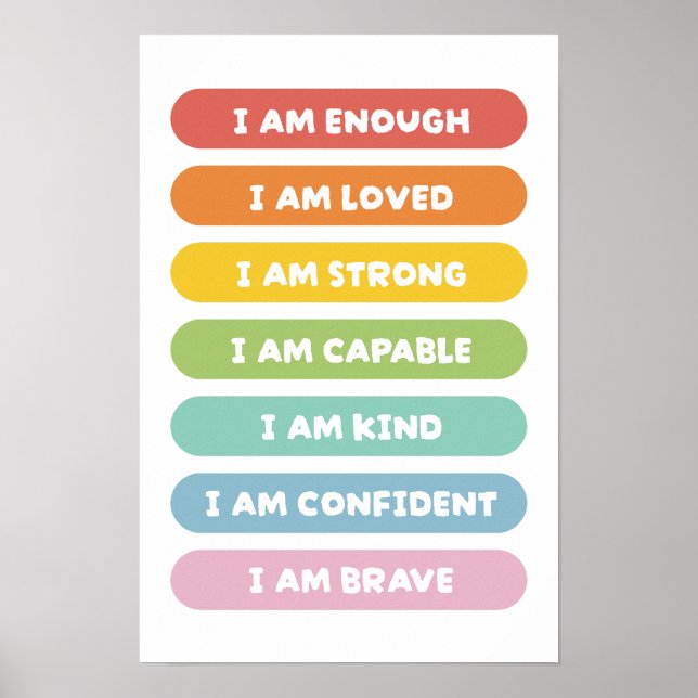 Poster Afirmações Positivas (Frente)