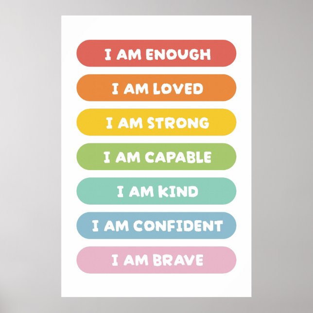 Poster Afirmações positivas (Frente)
