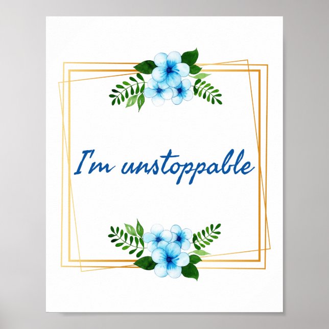 Poster afirmações positivas para o sucesso (Frente)