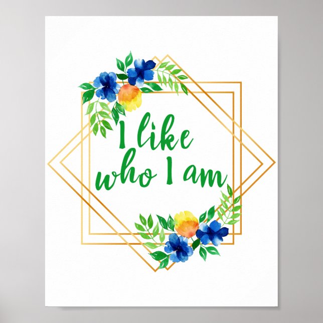 Poster afirmações positivas para o sucesso e o amor própr (Frente)