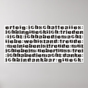 Póster Afitmationen