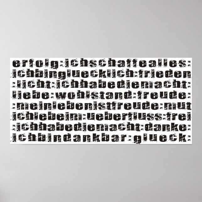 Póster Afitmationen (Frente)