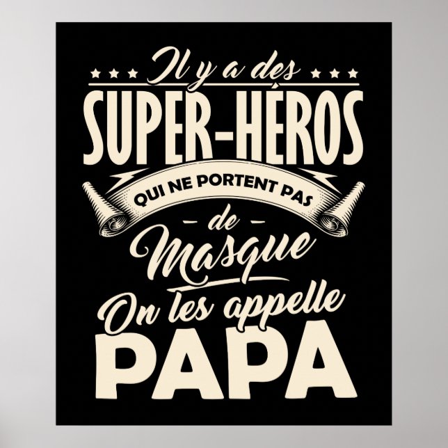 Poster Afixar Papá SuperHéro (Frente)