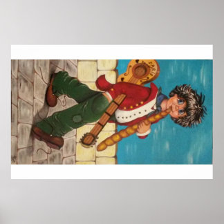 Poster Afixar. Poulbot à guitarra