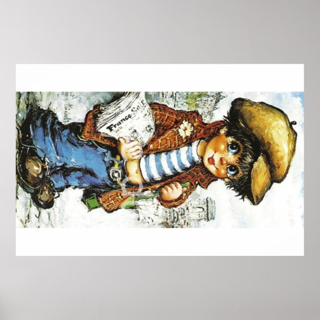 Poster Afixar poulbot ao jornal (Frente)