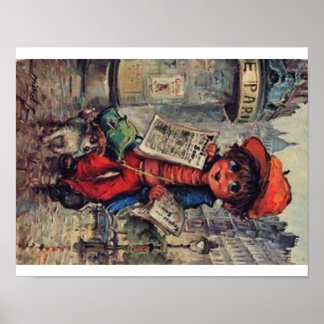 Poster Afixar poulbot ao jornal