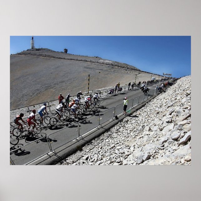 Póster Afixar volta da França cimeira Ventoux (Frente)