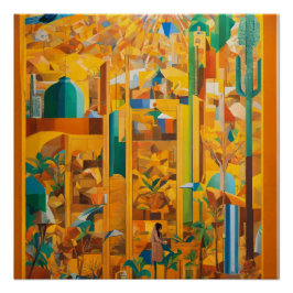 Póster Afloração em Harmonia Um Futuro Sustentável