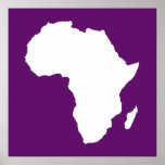 Póster África Austral Violeta<br><div class="desc">O mapa africano traçado em branco com cores contrastantes na paleta "Safari" de Emporio Moffa inspirada pela ousada aventura e natureza selvagem do continente.</div>