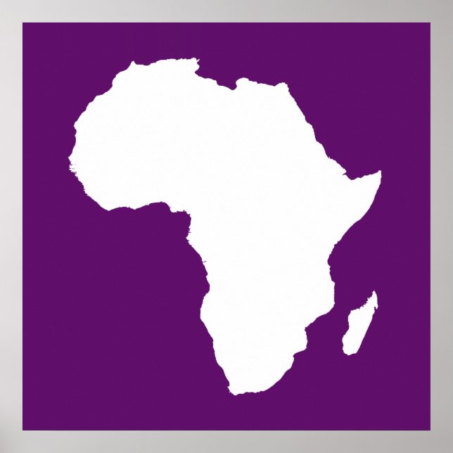Póster África Austral Violeta (Frente)