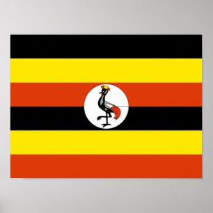 Poster África: Bandeira do Uganda,