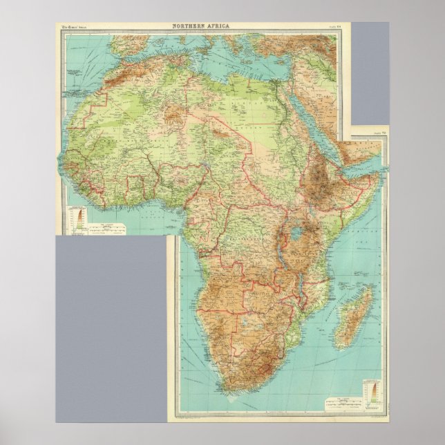 Póster África composta por rotas marítimas (Frente)