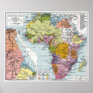 POSTER ÁFRICA DIVIDIDA, 1914
