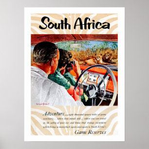 Poster África do Sul, aventura de um passeio do carro,