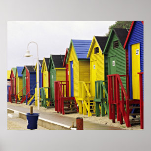 Póster África do Sul, Cabo Ocidental, St James. Colorido