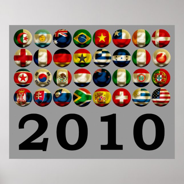 Póster África do Sul — Mundo 2010 (Frente)