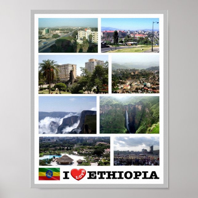 Poster África - Etiópia - Eu Amo - (Frente)