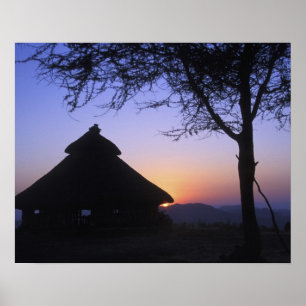 Poster África, Etiópia, Região do Rio Omo, Sunset over